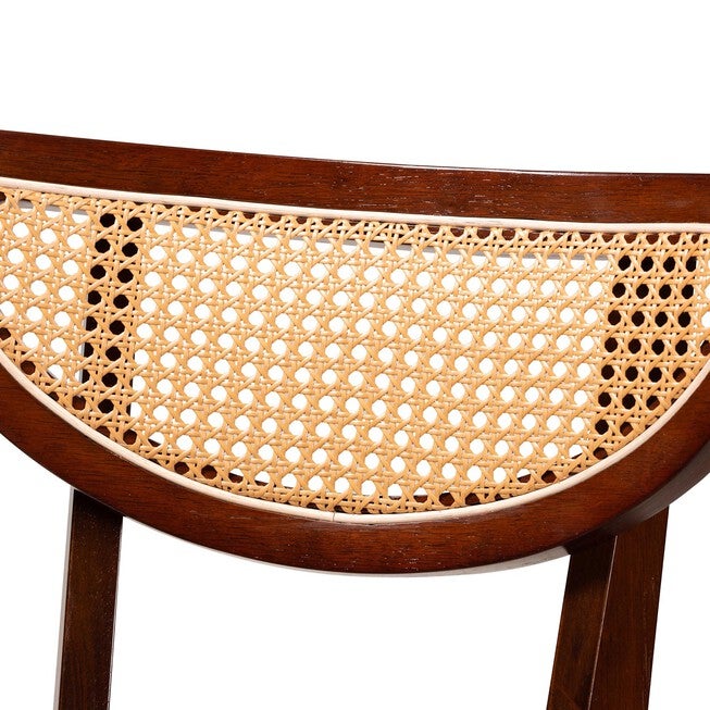 Dannell Mid-Century Modern Cream Fabric And Black Finished Wood Dining Chair, , alternate image number 3