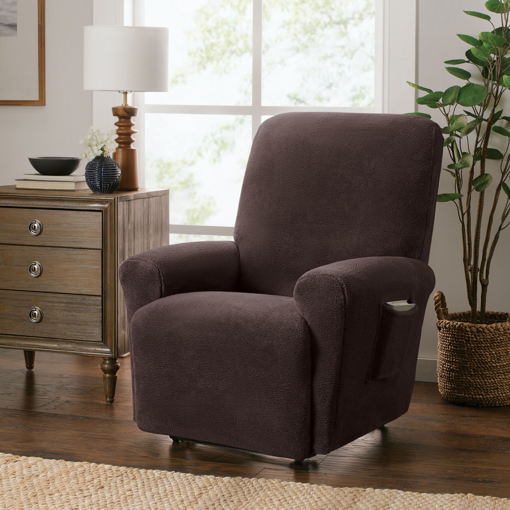 Stretch Sherpa Recliner Cover Brylane Home
