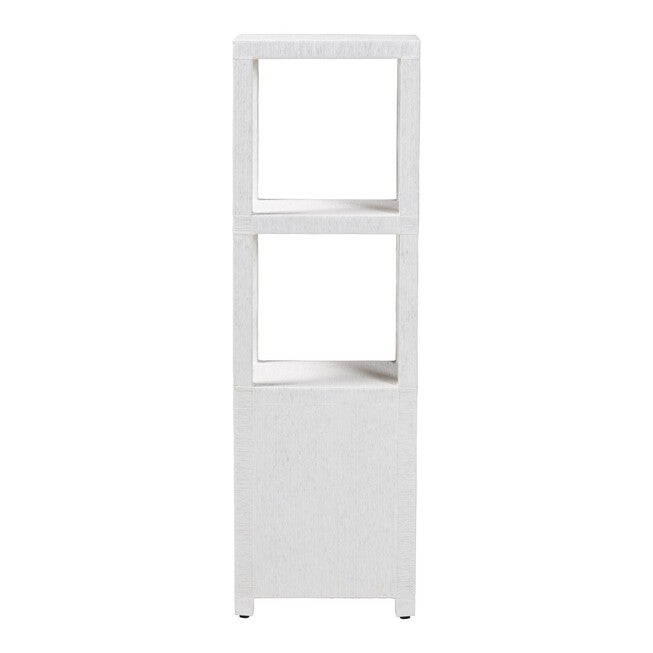 Xavier Grasscloth Tall Storage Cabinet, WHITE, alternate image number 5