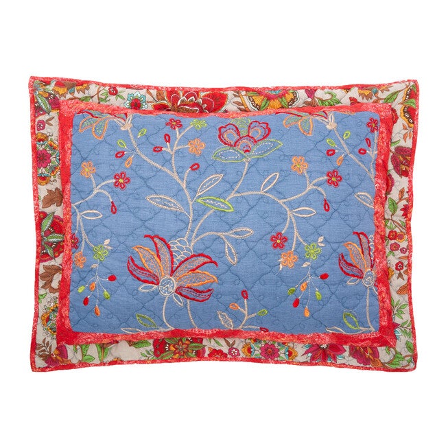 Luna Embroidered Sham, DENIM MULTI, hi-res image number null