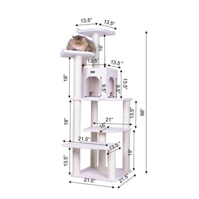 Real Wood 68 inches Six Levels Cat Tree Condo, , alternate image number 5