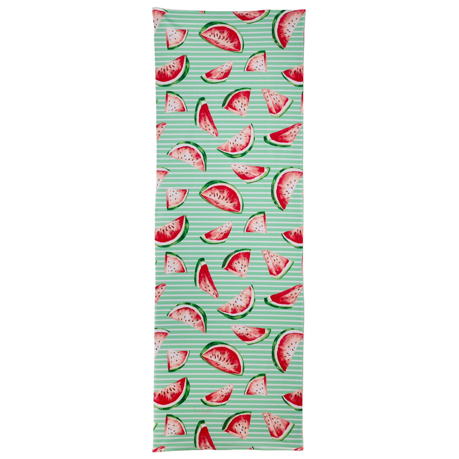 Printed Beach Towel, SEAFOAM STRIPE WATERMELON, hi-res image number 0