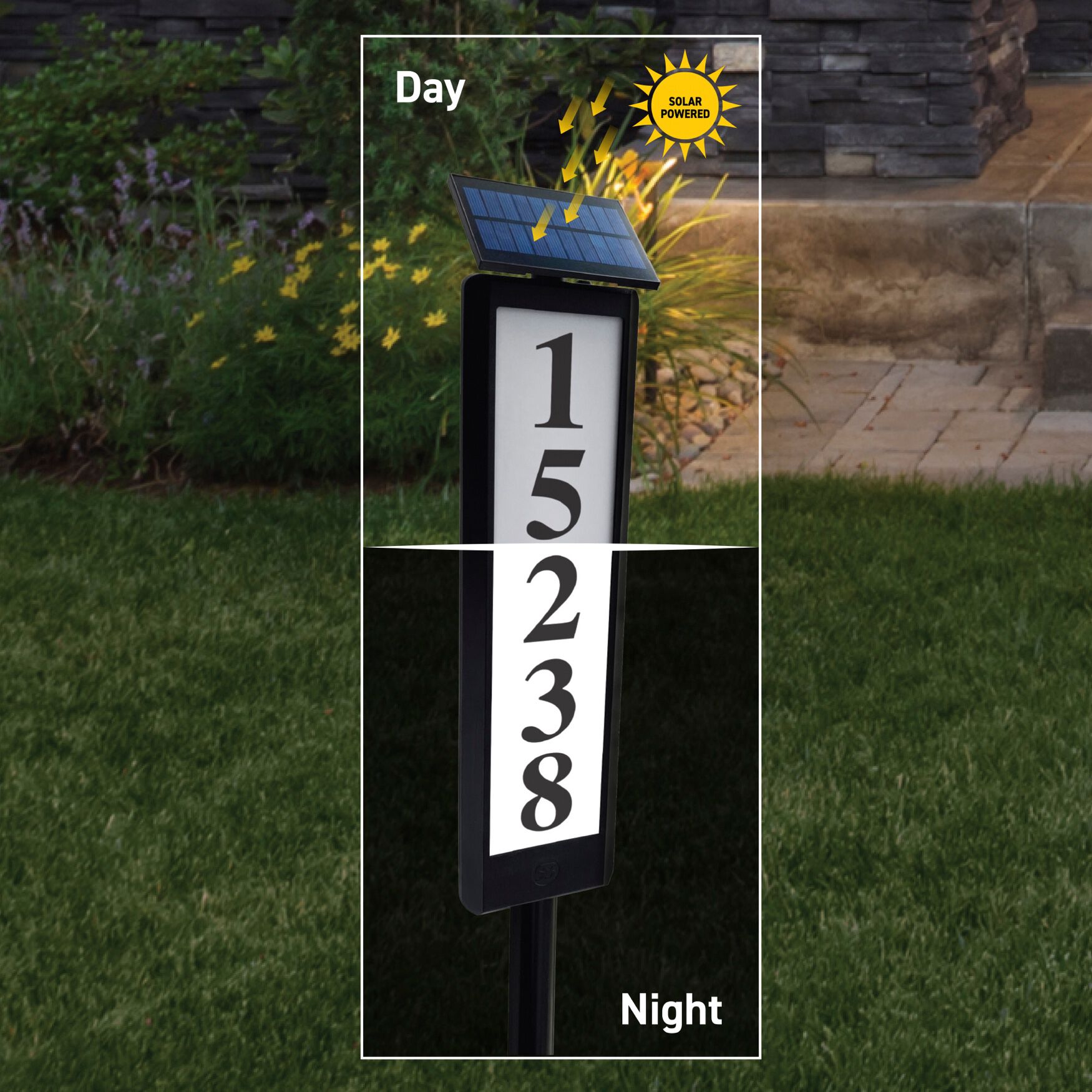 Sensor Brite&reg; Solar-Powered Address Sign, , alternate image number 3