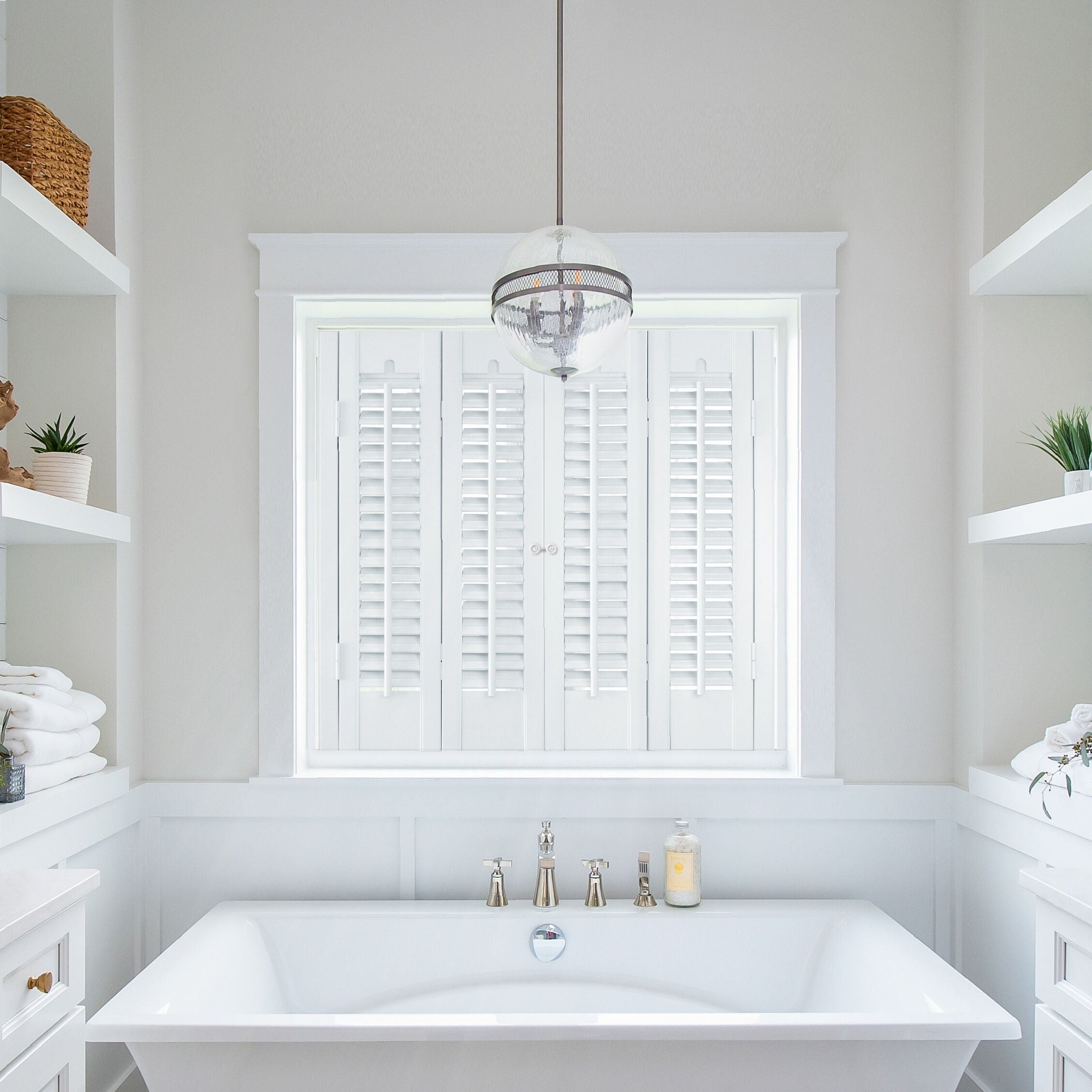 Classic Interior Faux Wood Shutters White, WHITE, alternate image number 2
