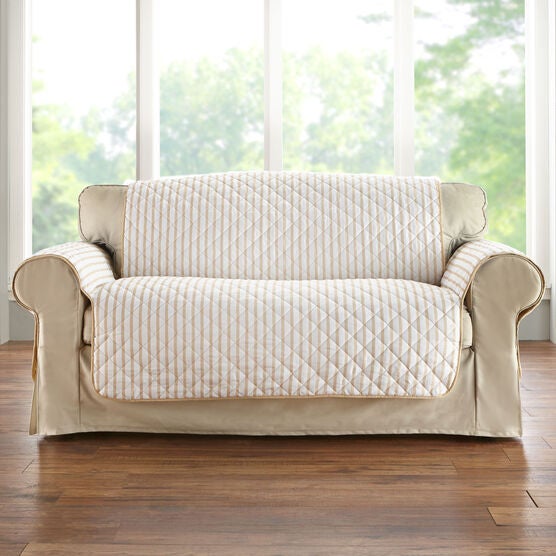 Striped Loveseat Protector, Striped Loveseat Protector,