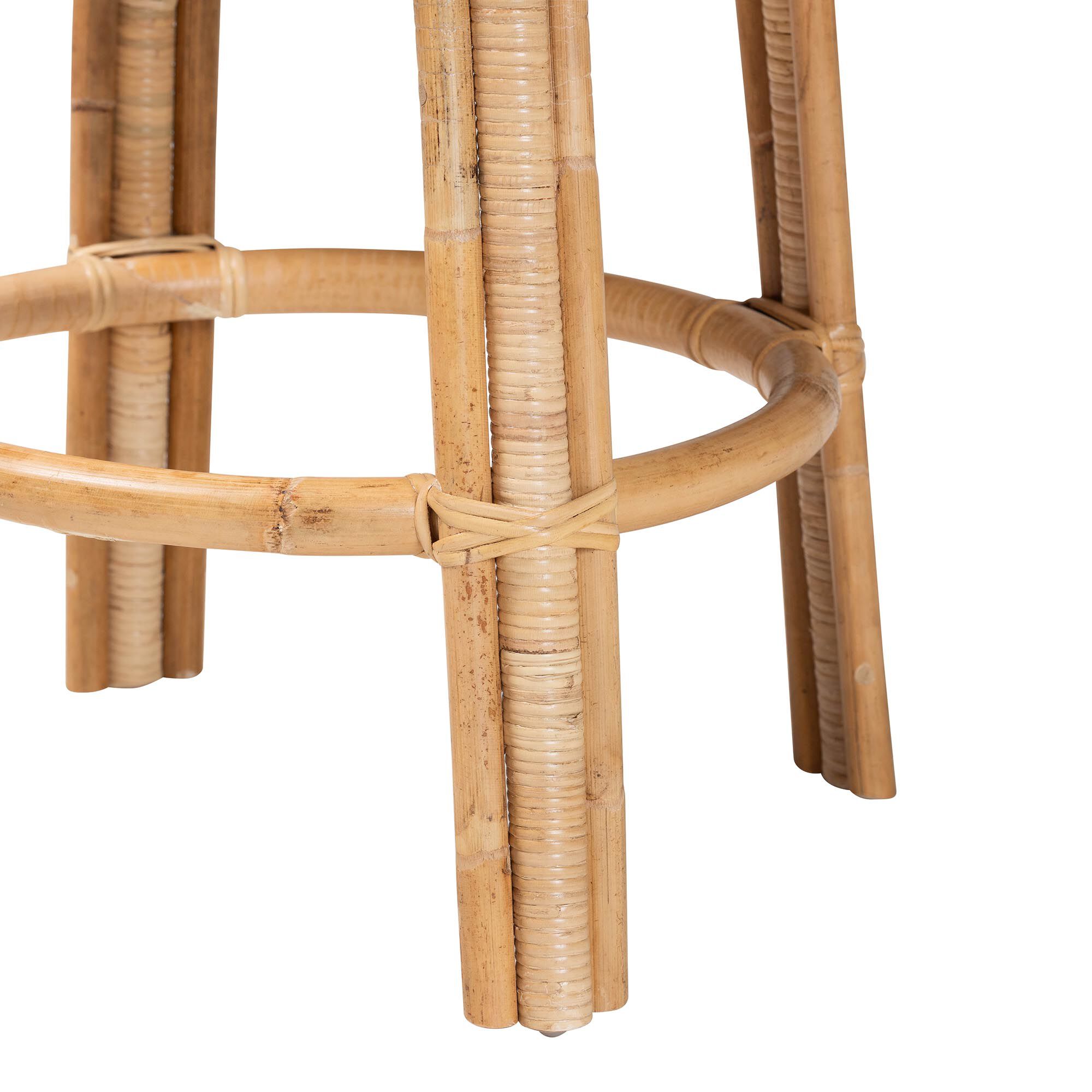 Ayu Bohemian Light Honey Rattan Swivel Counter Stool, NATURAL, alternate image number 6