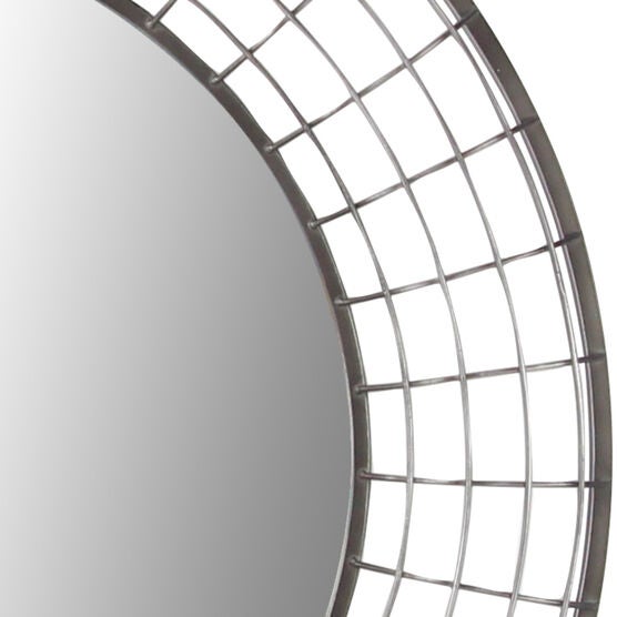 Black Industrial Metal Wall Mirror, , alternate image number null