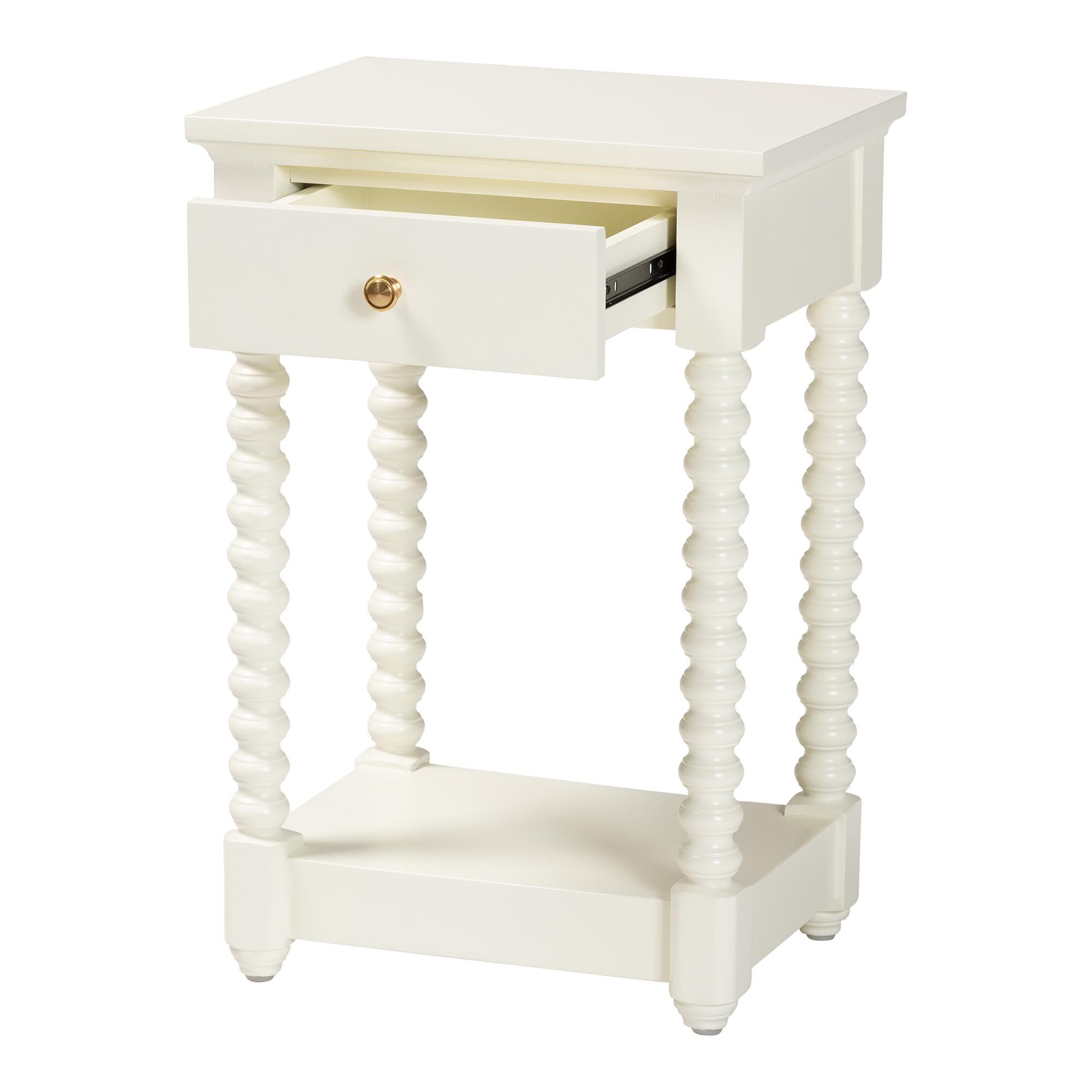 Terentia Nightstand, WHITE, alternate image number 2