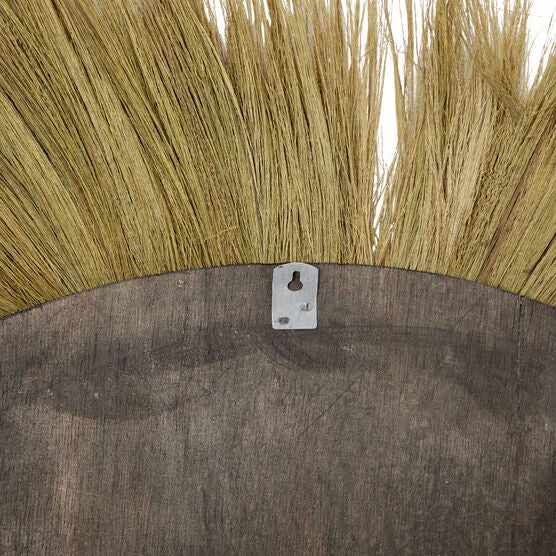 Brown Boho Style Sea Grass Wall Mirror, , alternate image number null