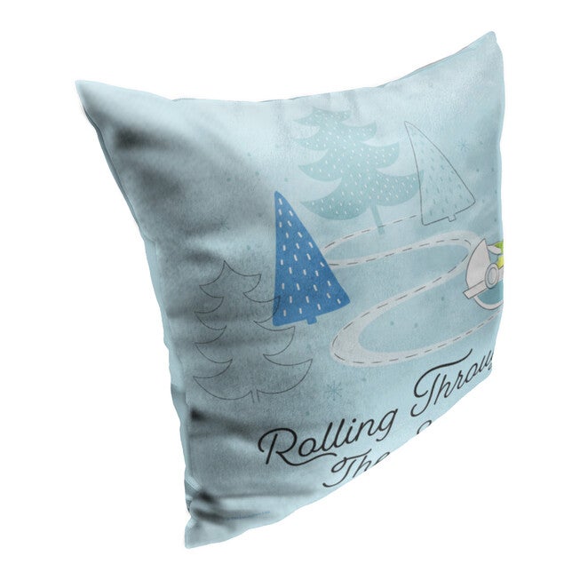 Star Wars The Mandalorian Rolling Through The Snow Printed Throw Pillow, , on-hover image number null