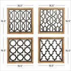 Set Of 4 Black Wood Contemporary Wall Decor, , alternate image number null