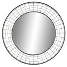 Black Industrial Metal Wall Mirror, BLACK, hi-res image number null