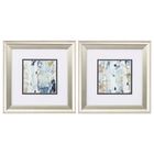 Blue Watercolor Framed Wall Décor, Set Of 2, BLUE, hi-res image number null