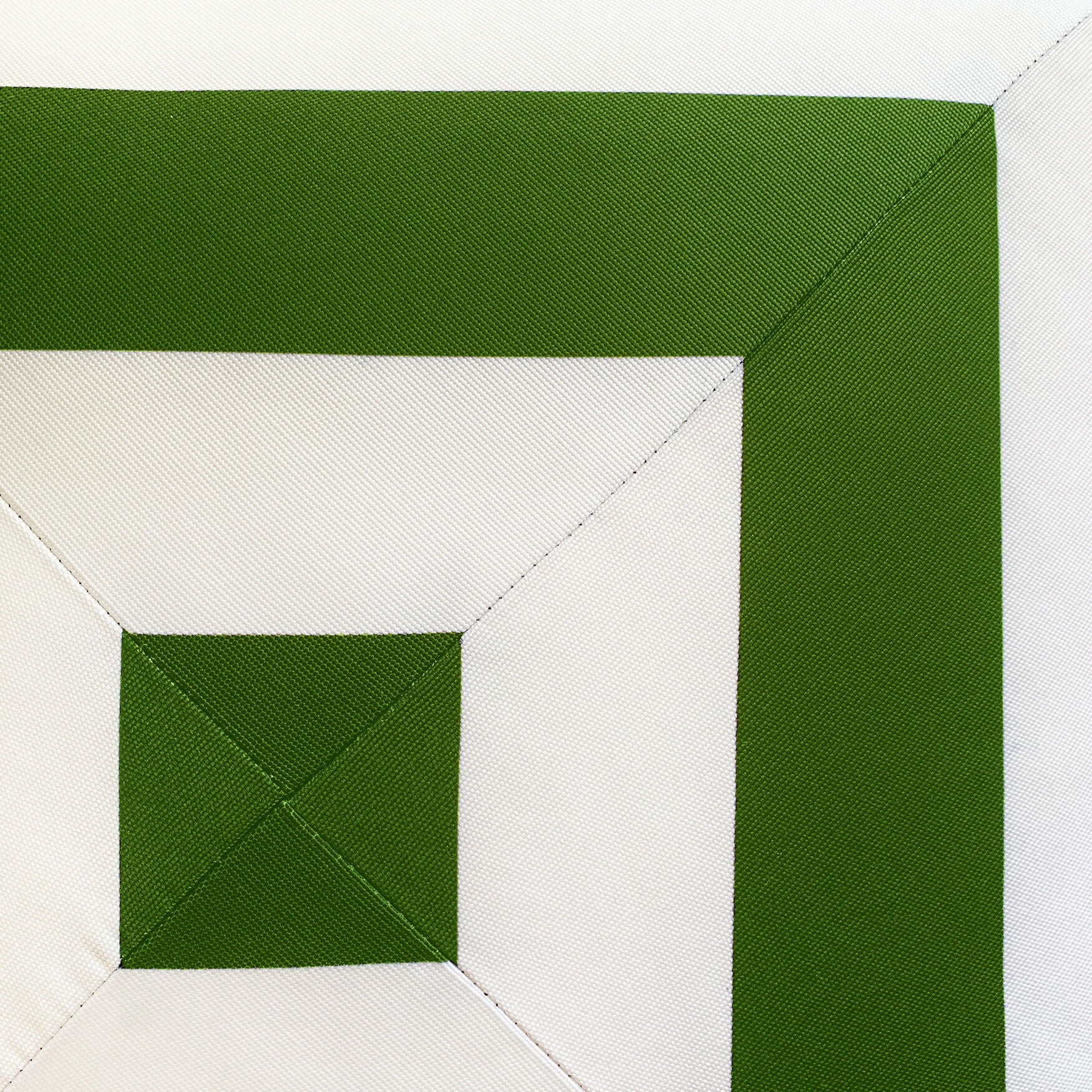 Indoor/Outdoor Reversible Raffia Mitered Stripe Decorative Throw Pillow 20X20, Leaf Multi, , alternate image number 4