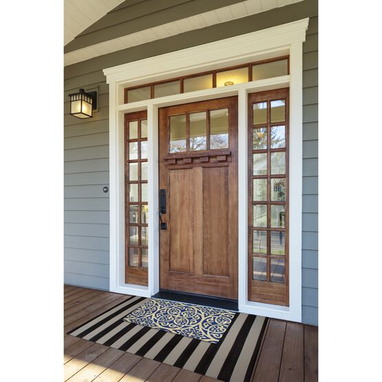 Blue Tunisia Scroll Doormat Floor Coverings, , alternate image number null