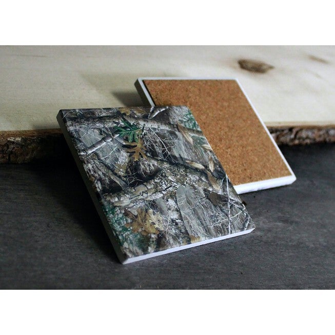 Realtree Ceramic Camo Coasters - Set Of 4, O, hi-res image number null