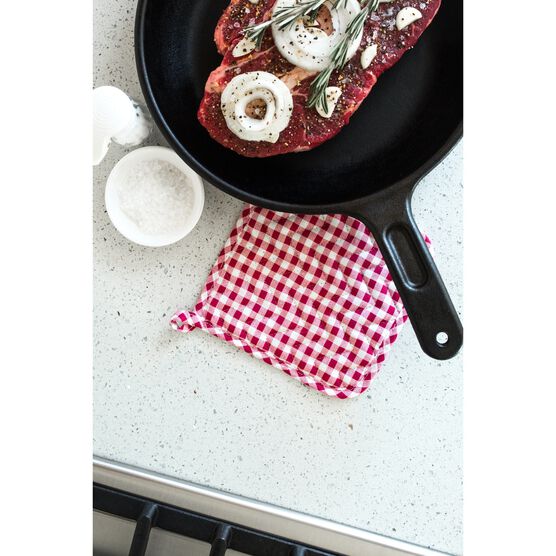 Gingham Pot Holder - Set of 2, RED, hi-res image number null