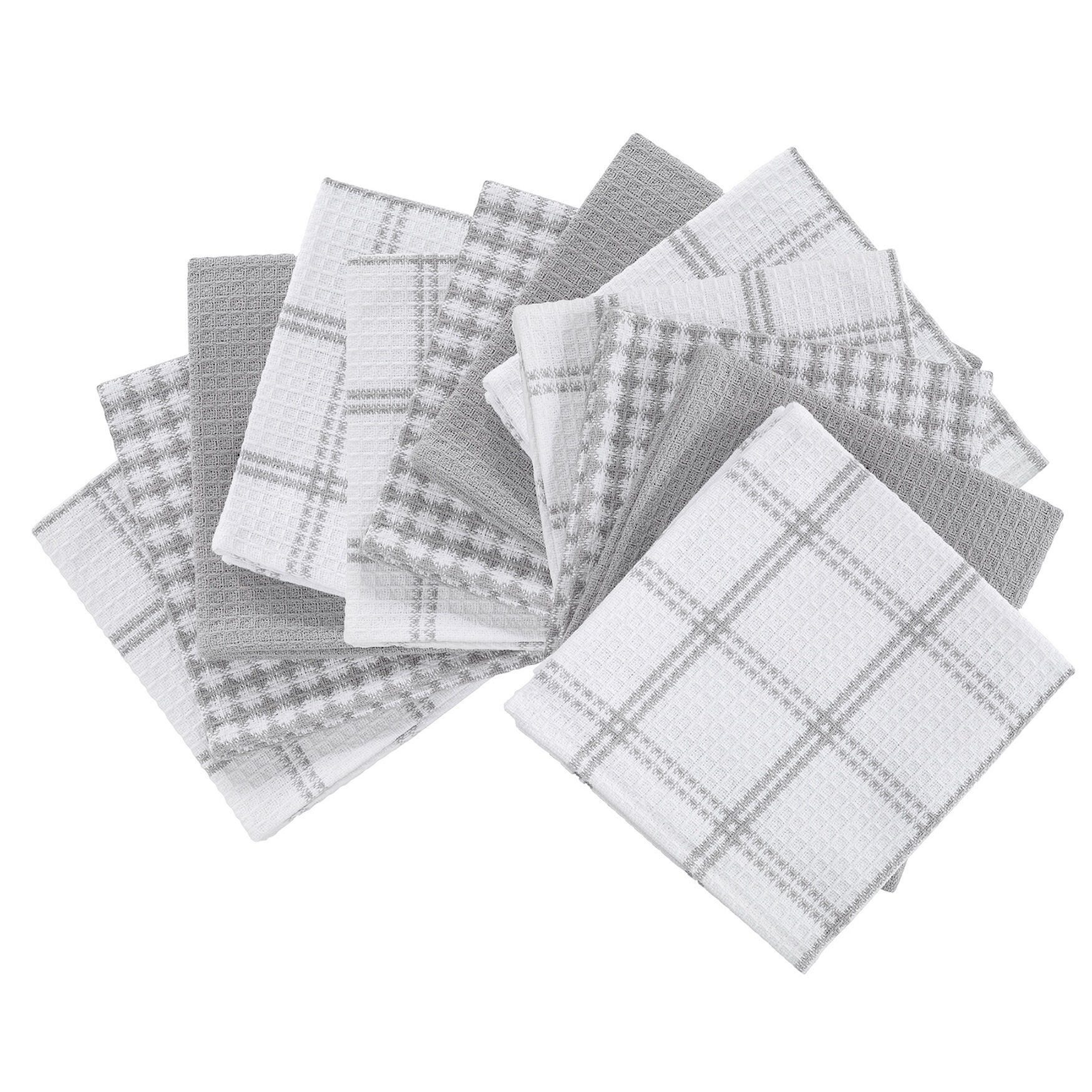 Coordinating Flat Waffle Weave Dish Cloths, Set Of 12 Dish Cloth