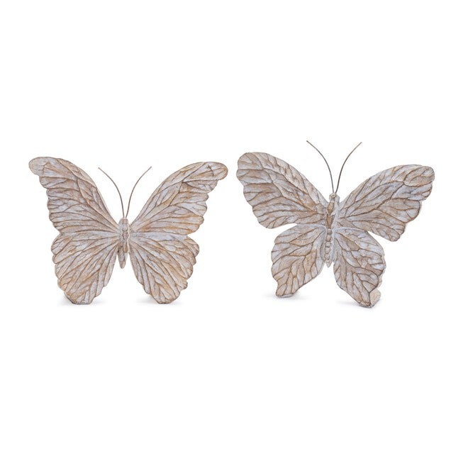 Carved Butterfly Shelf Sitter (Set of 4), BEIGE, hi-res image number 0