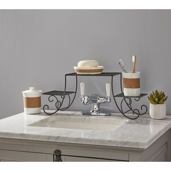 Scroll Over-the-Sink Shelf, BLACK