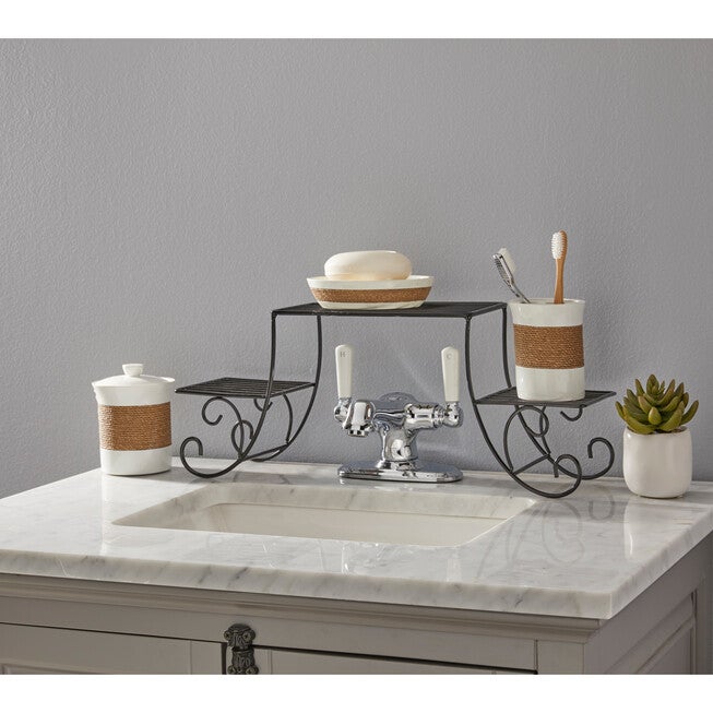 Scroll Over-the-Sink Shelf, BLACK, hi-res image number 0