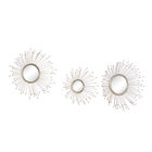 Set Of 3 Gold Metal Glam Wall Mirror, , alternate image number null