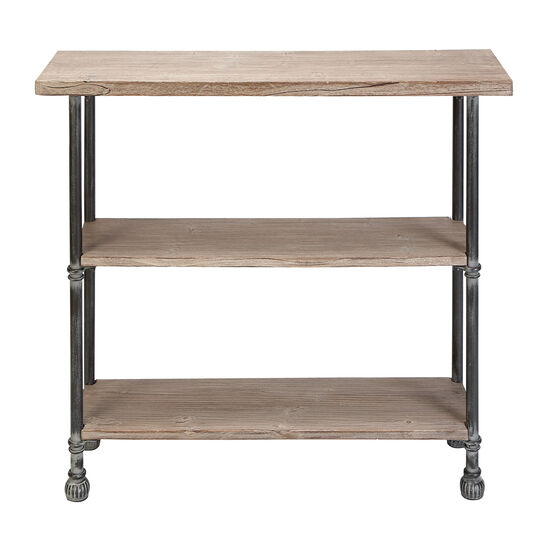 Brown Industrial Wood Console Table, 32 x 48, WHITE, hi-res image number null