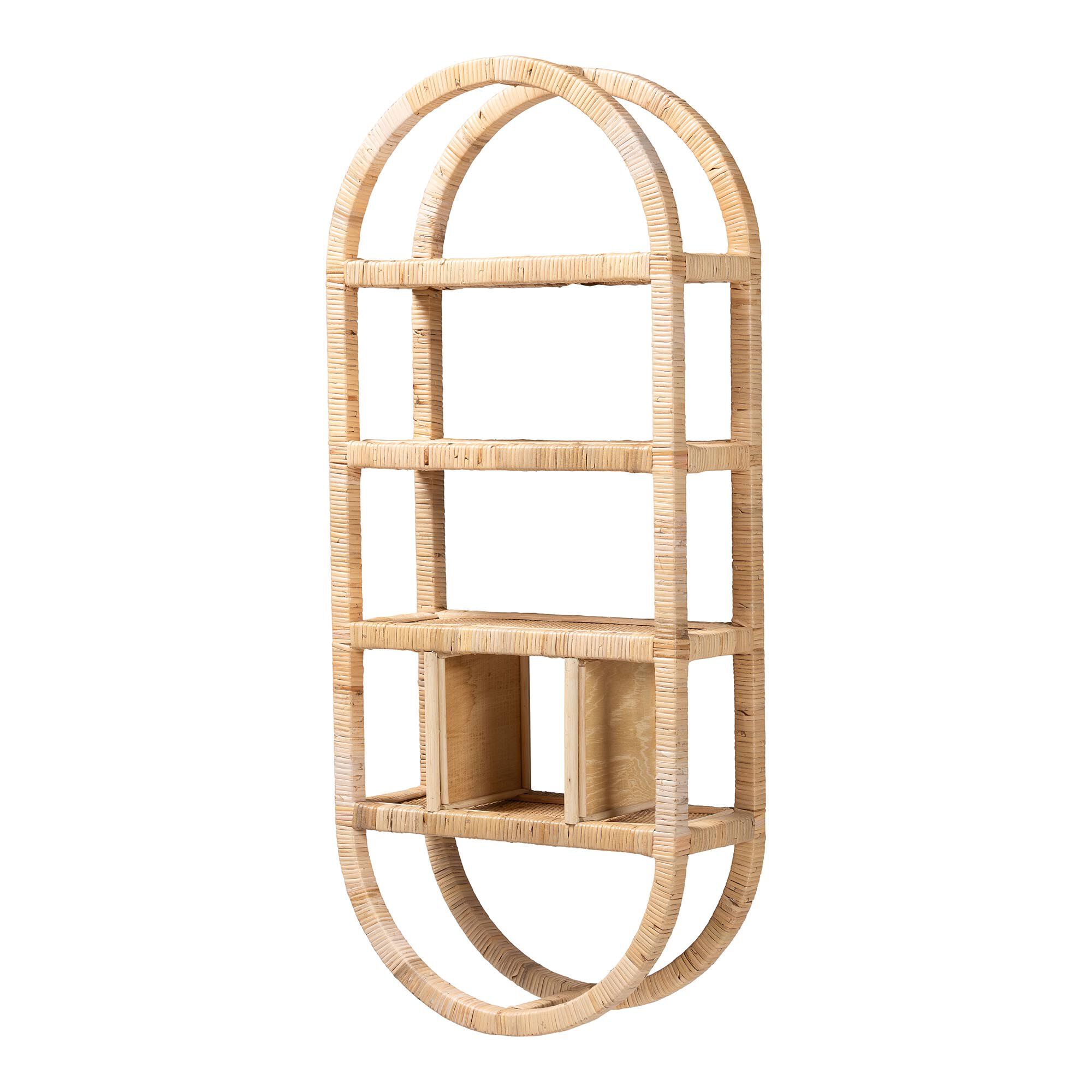 Labonita Natural Rattan Wall Shelf, BROWN, alternate image number 1