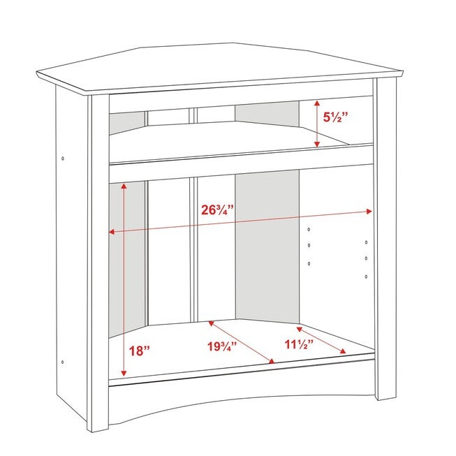 Tall Corner TV Cabinet, Black, , on-hover image number 1