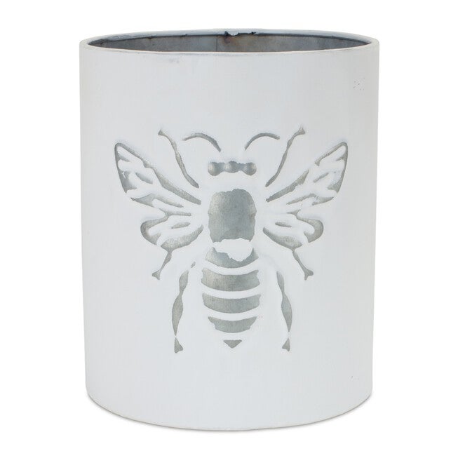 Insect Pot (Set of 3) 4.5 inchesD x 5.75 inchesH, 5.5 inchesH x 6.75 inchesH, 6.5 inchesD x 7.75 inchesH Iron, WHITE/GREY, alternate image number null