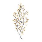 Brass Metal Glam Floral Wall Decor, , alternate image number null
