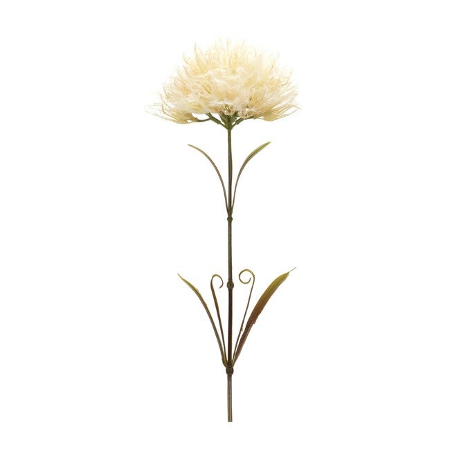 Puff Stem (Set of 6) 24 inchesH Plastic, CREAM/GREEN, hi-res image number null