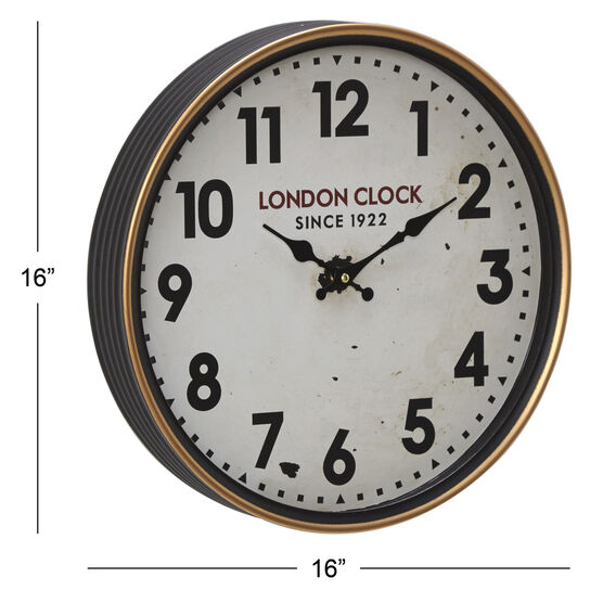 White Traditional Metal Wall Clock, , alternate image number null