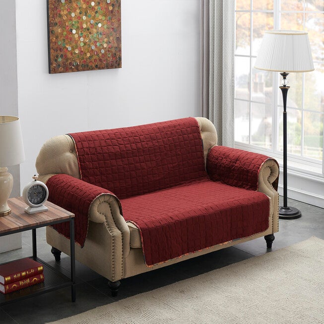 Gold Rush Loveseat Quilted Furniture Protector, MULTI, on-hover image number 1