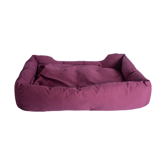 Bolstered Pet Dog Bed, Burgundy, Medium, , alternate image number 6