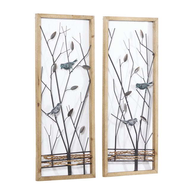 Set Of 2 Black Metal Farmhouse Wall Decor, , alternate image number null