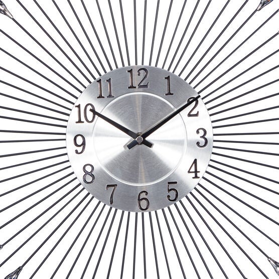 Silver Metal Modern Wall Clock, , alternate image number null