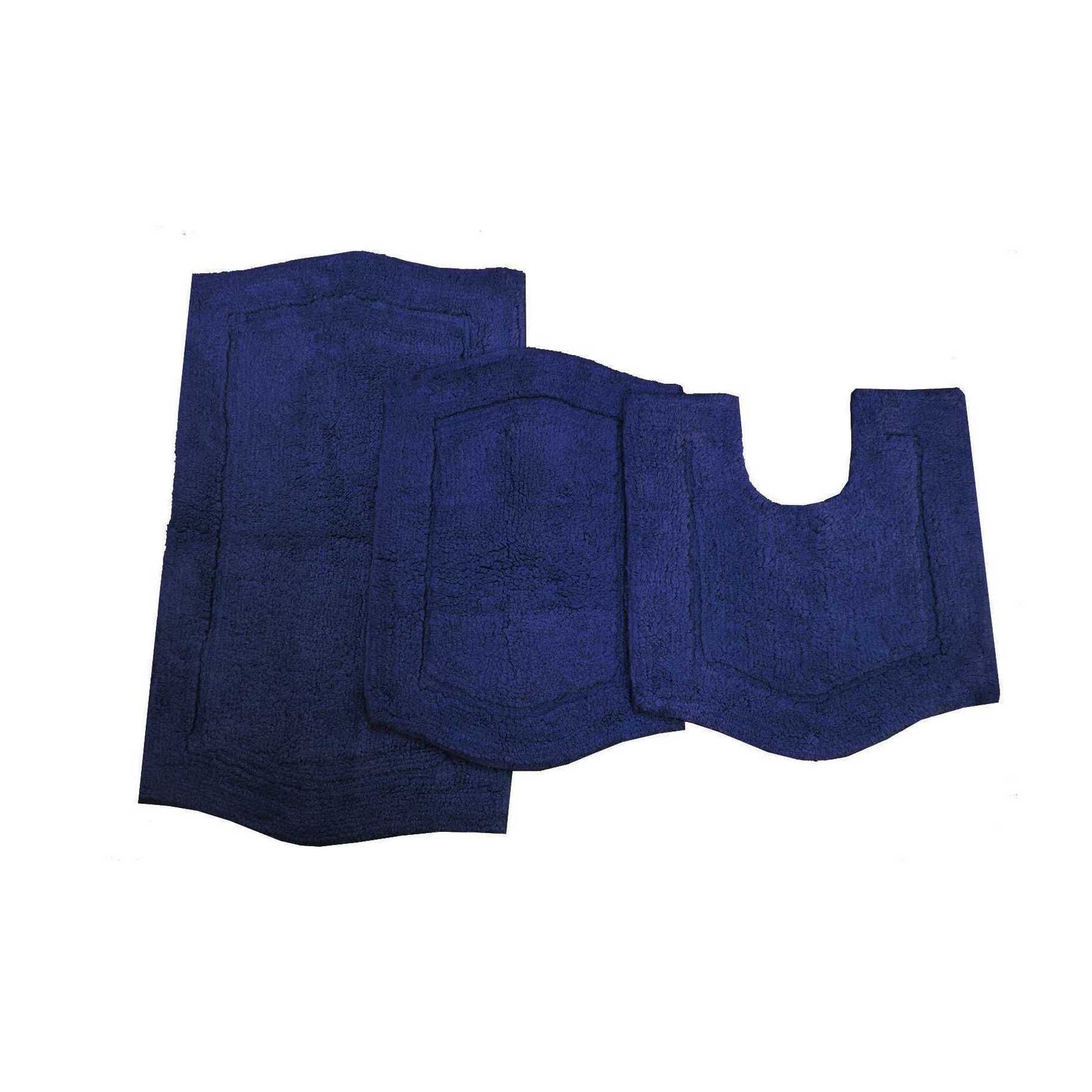 Waterford 3-Pc. Set Bath Rug Collection, NAVY, hi-res image number 0