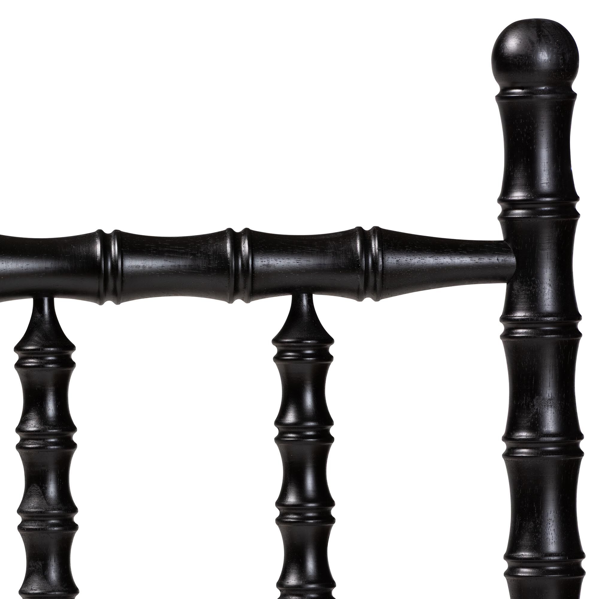 Edaline Bamboo Motif Headboard, BLACK, alternate image number 3