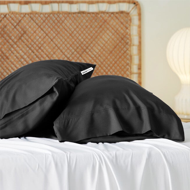 Doctor Pillow Royal Luxury Bamboo Pillowcase -Set of 6, BLACK, alternate image number null