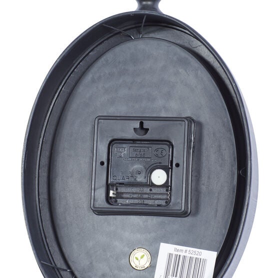 Set Of 2 Black Metal Vintage Wall Clock, , on-hover image number null