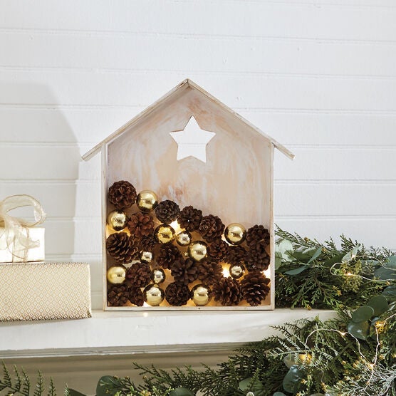 Pine Cone House Wall Art Seasonal Brylane Home