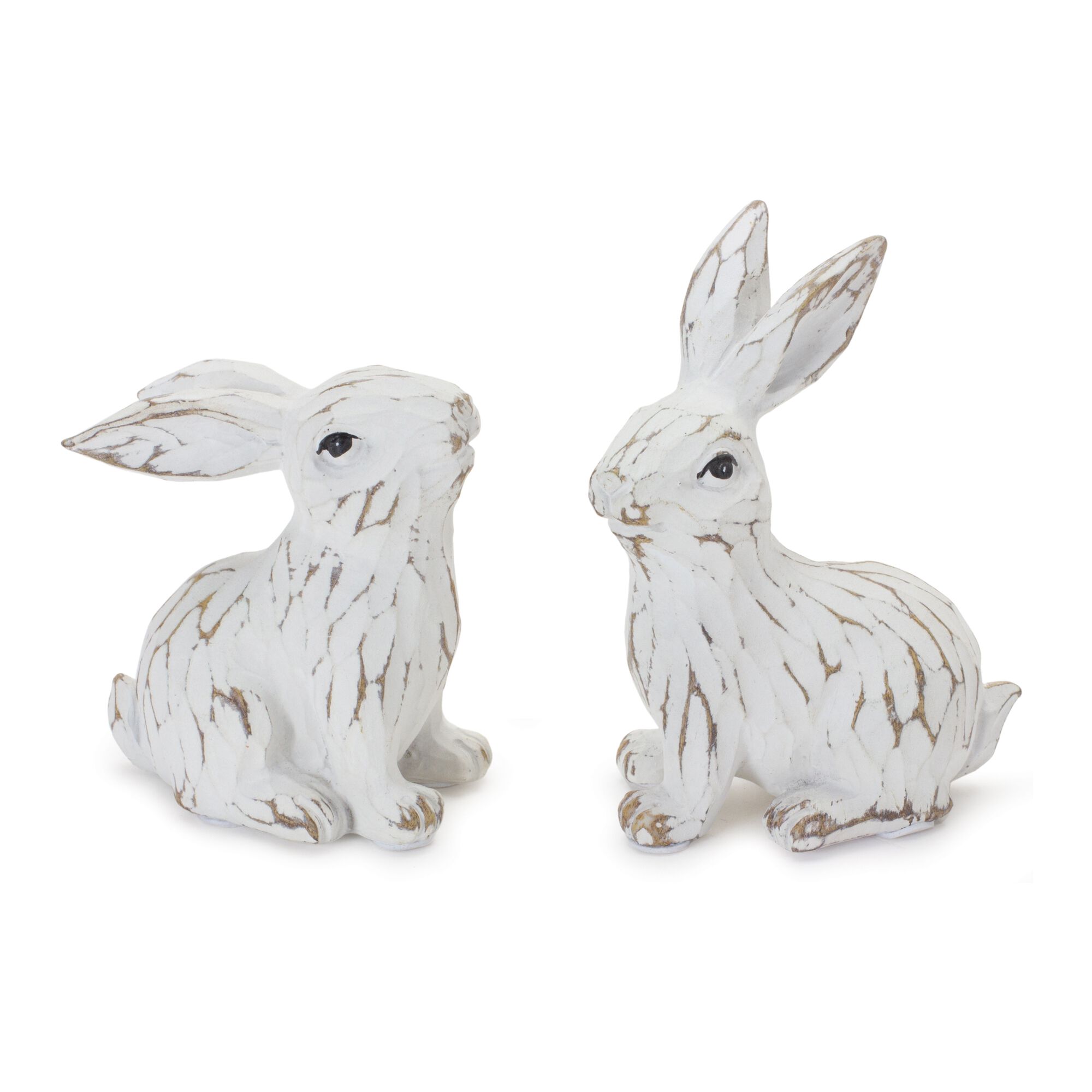 Bunny (Set of 6) 3.25 inchesH, 3.75 inchesH Resin, WHITE, hi-res image number 0