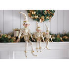 38"H Posable Christmas Elf, GOLD, hi-res image number null