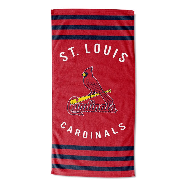 Cardinals Stripes Beach Towel, MULTI, hi-res image number null