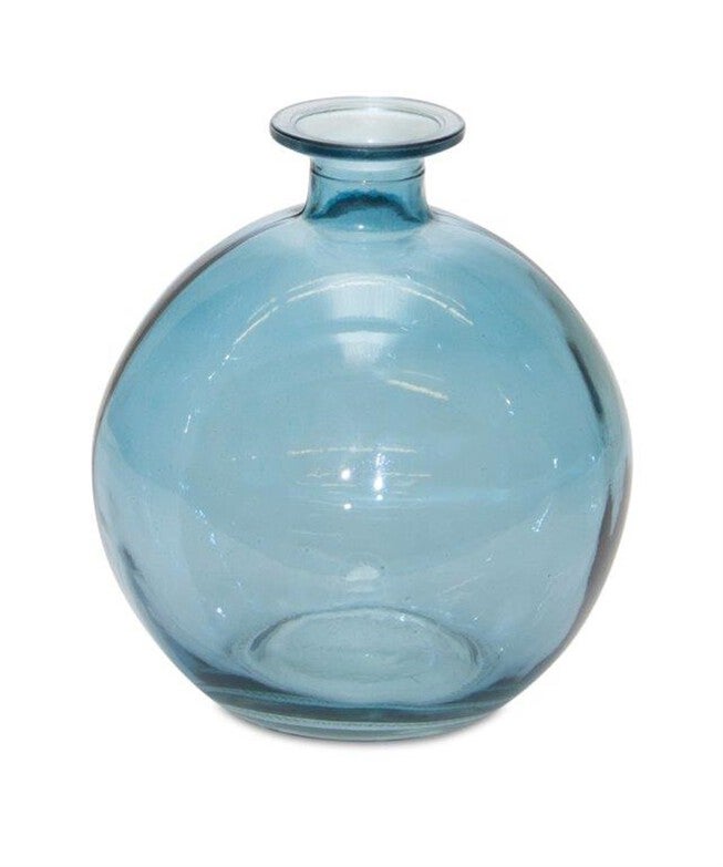 Vase (Set of 2) 5.5 inchesH Glass, BLUE, alternate image number null