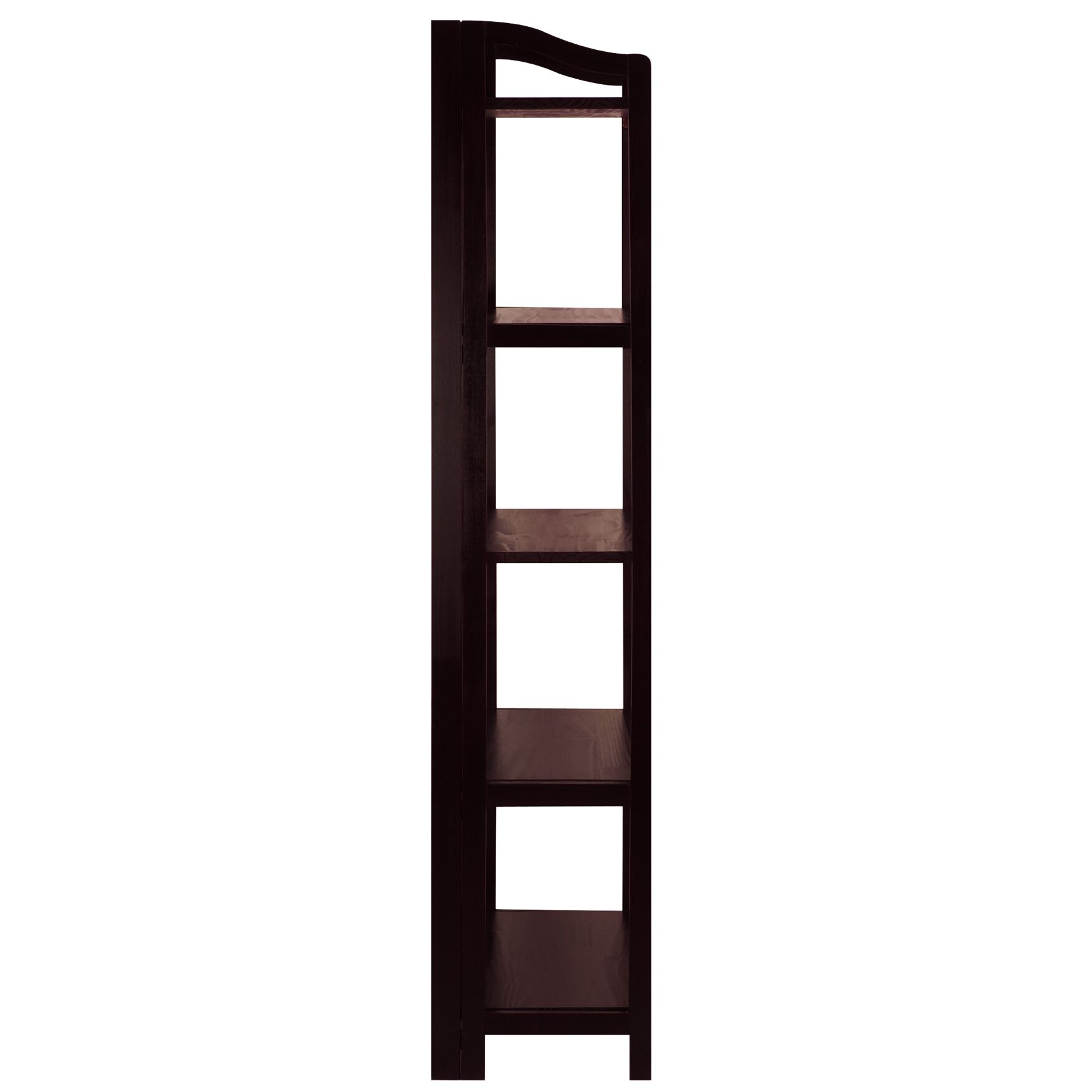 Stratford 5-Shelf Folding Bookcase-Espresso, , alternate image number 2