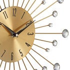 Gold Glam Metal Wall Clock, , alternate image number null