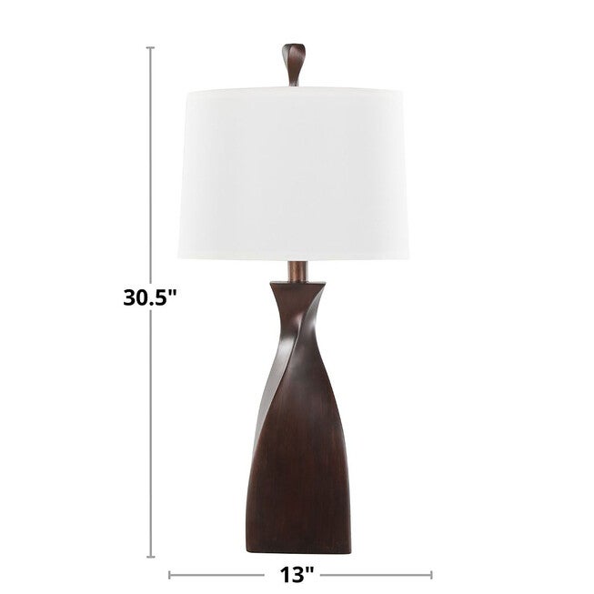 Curvo 30 inches Polyresin Table Lamp - Set Of 2, , alternate image number 6