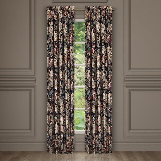 Calabria 84 Inch Window Panel Pair, BLACK, alternate image number null